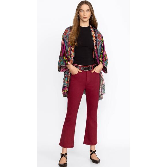 New Johnny Was Marseille Baby Boot Jeans JW1011CN8 Size 26 Cranberry (B) - Picture 3 of 12